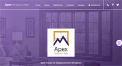Desktop Screenshot of apexwindowsandbath.com