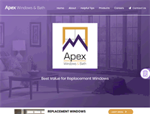 Tablet Screenshot of apexwindowsandbath.com